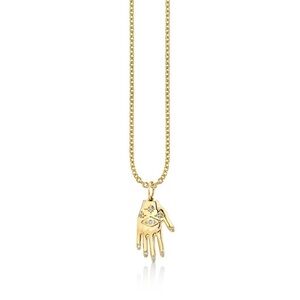 Sydney Evan Gold & Diamond Eye Hand Charm with Cable Chain